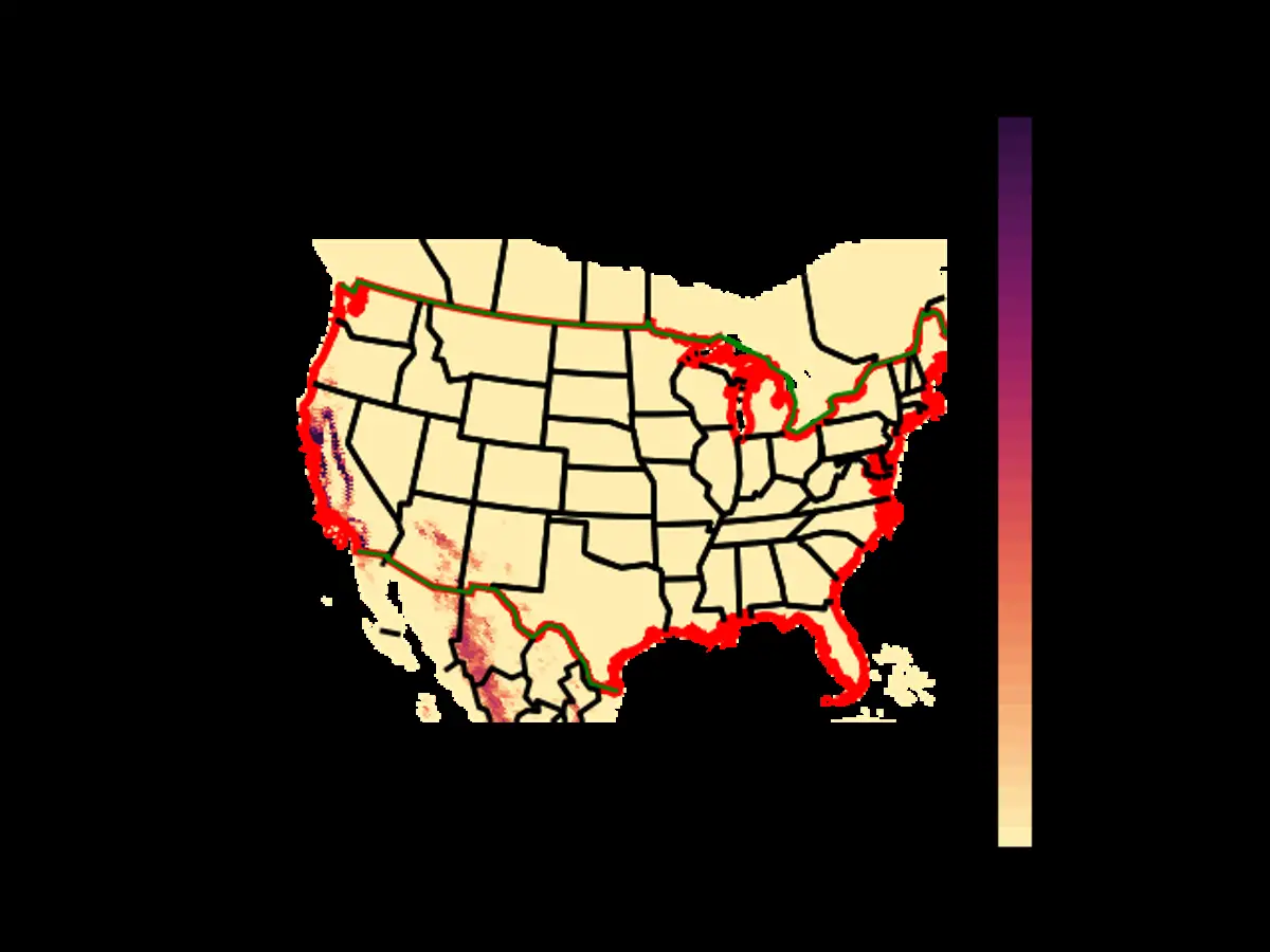US Range Map for the Acorn Woodpecker in the SUMMER